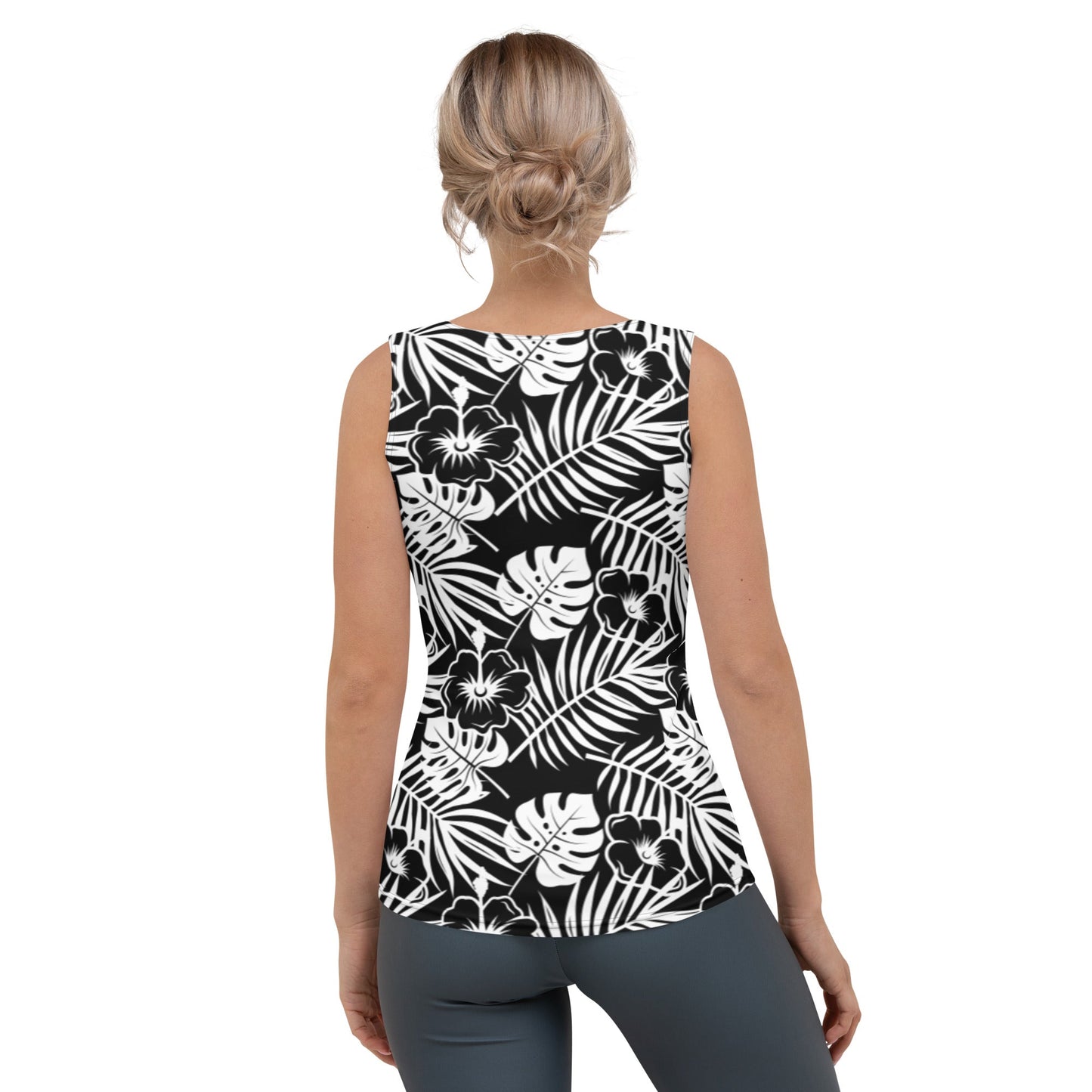 Rad Palm BLK WHT Tank Top