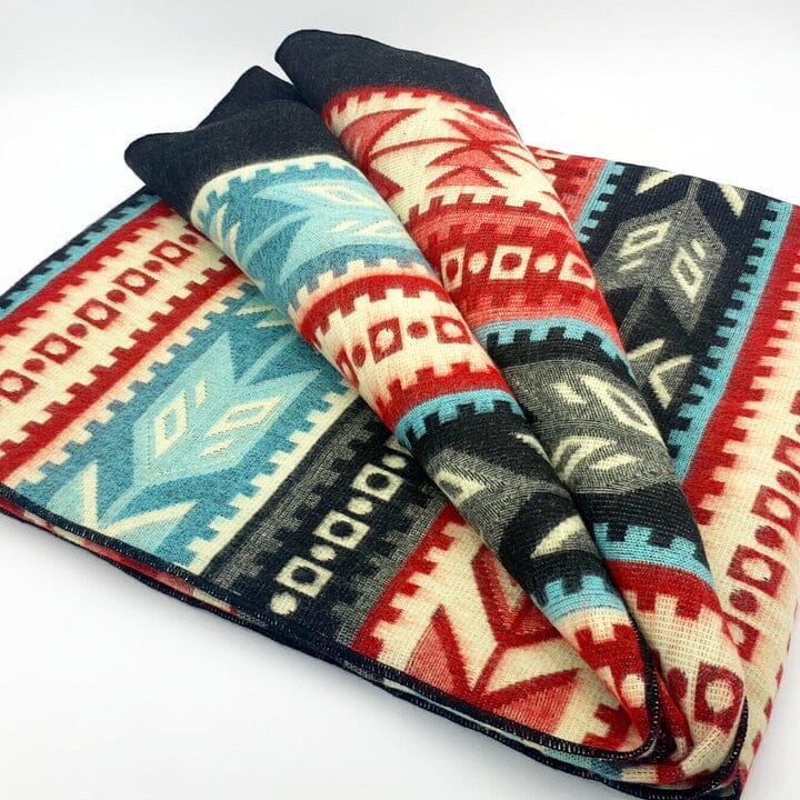 Load image into Gallery viewer, Alpaca Bed Blanket - Southwest Patterned
