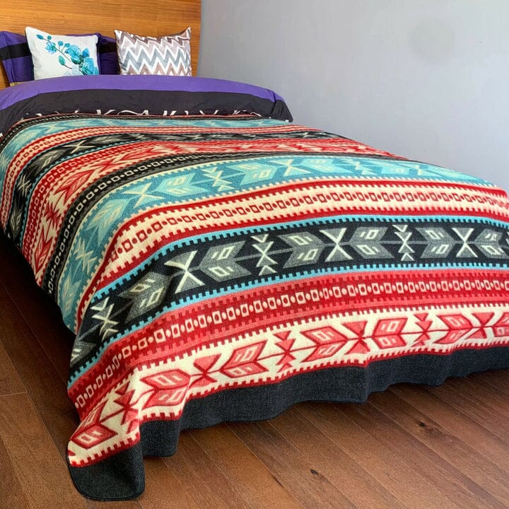 Load image into Gallery viewer, Alpaca Bed Blanket - Southwest Patterned
