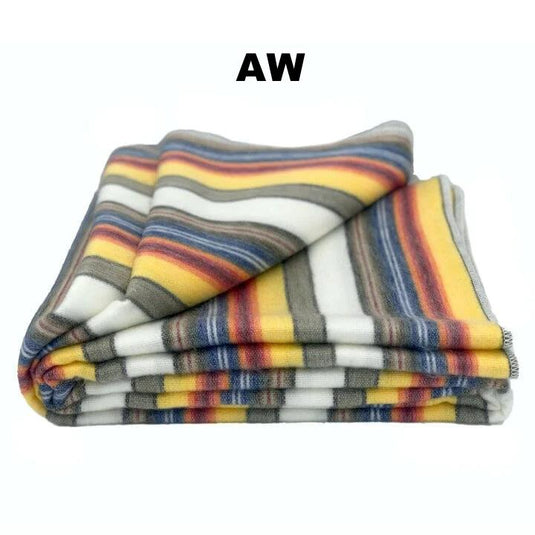 Alpaca Bed Blanket - Striped