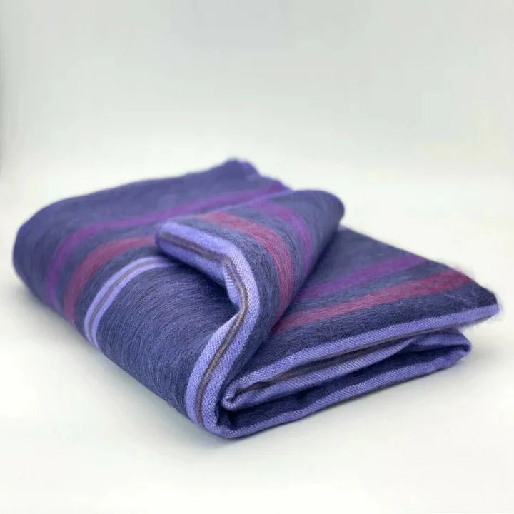 Load image into Gallery viewer, Alpaca Bed Blanket - Striped

