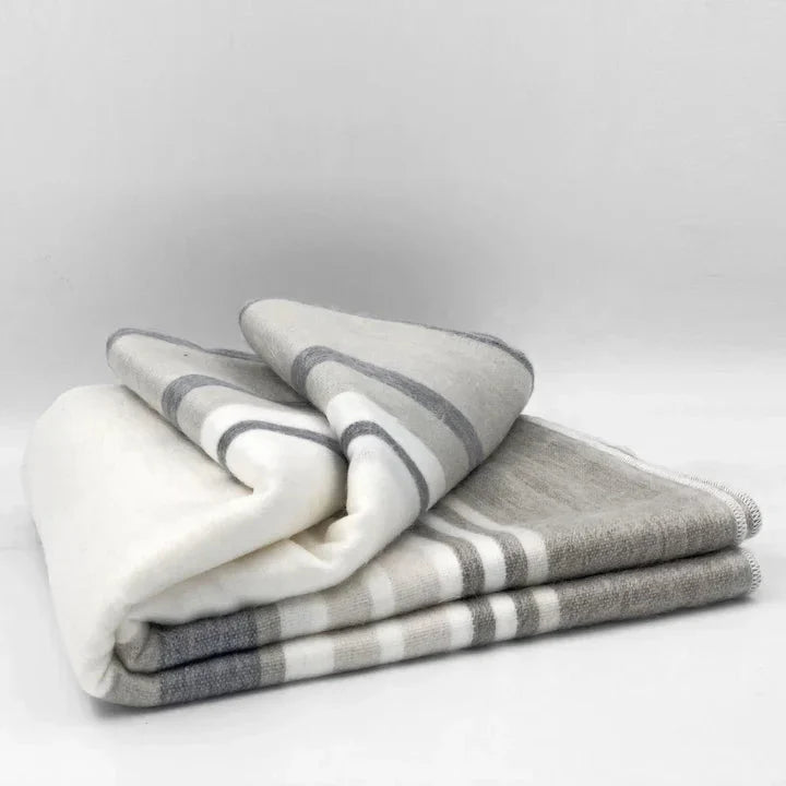 Load image into Gallery viewer, Alpaca Bed Blanket - Striped
