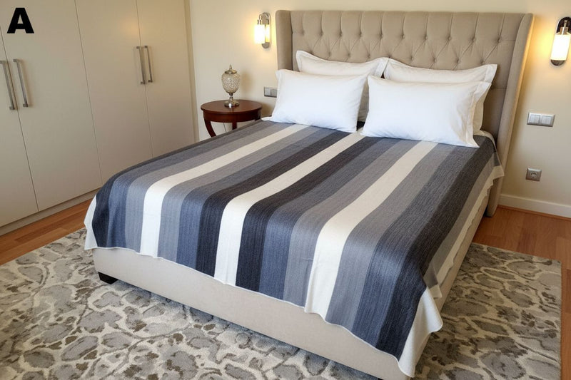 Load image into Gallery viewer, Alpaca Bed Blanket - Striped
