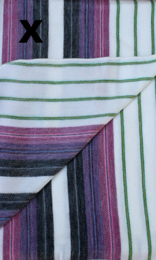 Alpaca Bed Blanket - Striped