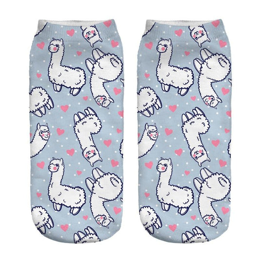 Alpaca Dreams of Love Socks