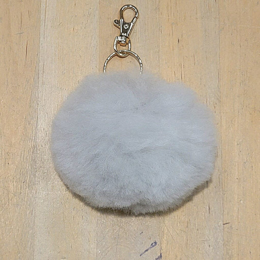 Alpaca Fuzzball Keychain