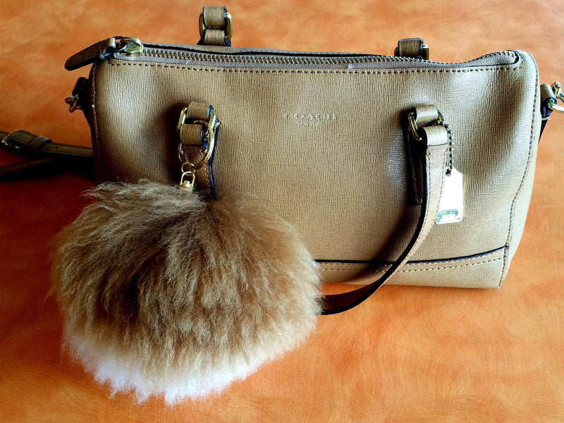 Load image into Gallery viewer, Alpaca Fuzzball Keychain
