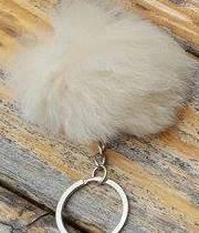 Load image into Gallery viewer, Alpaca Fuzzball Keychain
