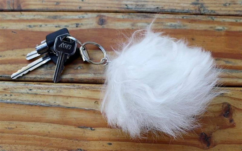 Load image into Gallery viewer, Alpaca Fuzzball Keychain
