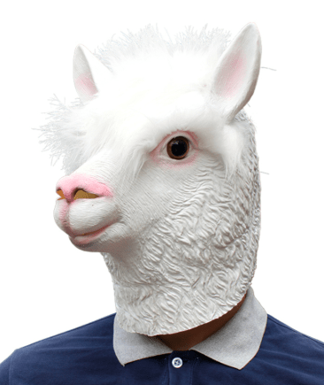 Load image into Gallery viewer, Alpaca Head Latex Party Mask
