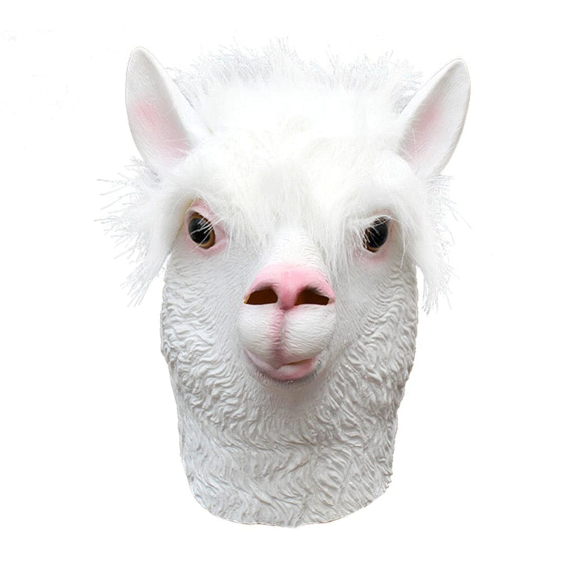 Load image into Gallery viewer, Alpaca Head Latex Party Mask
