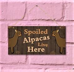 Load image into Gallery viewer, Alpaca Home Decor Wooden Plaque
