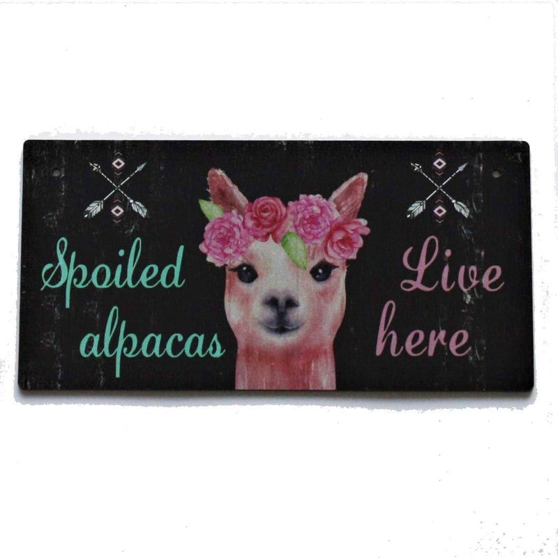 Load image into Gallery viewer, Alpaca Home Decor Wooden Plaque
