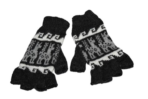 Load image into Gallery viewer, Alpaca Inca Patterned Fingerless Gloves
