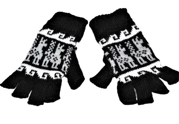 Load image into Gallery viewer, Alpaca Inca Patterned Fingerless Gloves
