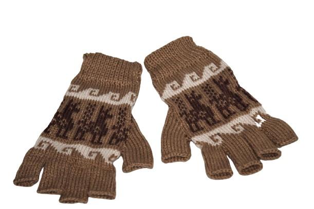 Load image into Gallery viewer, Alpaca Inca Patterned Fingerless Gloves
