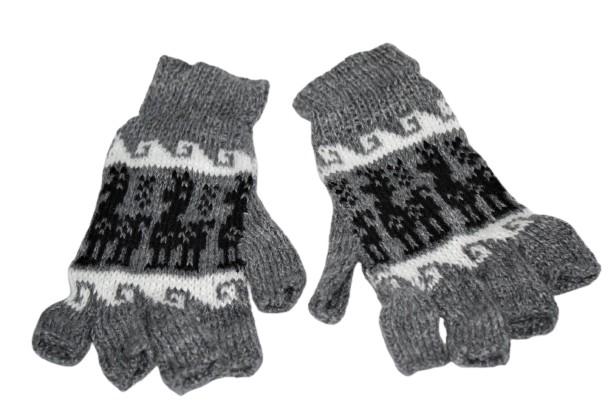 Load image into Gallery viewer, Alpaca Inca Patterned Fingerless Gloves

