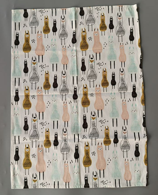 Alpaca Kitchen Tea Towel, Oven Mitt + Pot Holder, Grocery Tote Bag