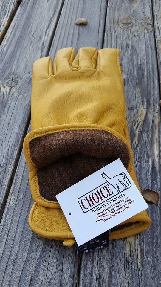 Load image into Gallery viewer, Alpaca Knit Lined Cowhide Leather Gloves - Alpaca Made in the USA
