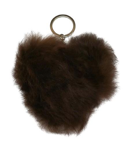 Load image into Gallery viewer, Alpaca Love Heart Shaped Fur Keychain
