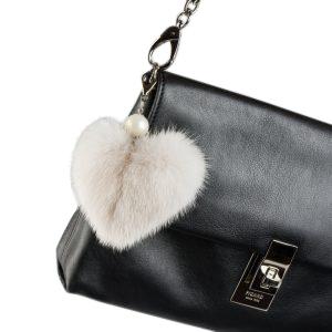 Load image into Gallery viewer, Alpaca Love Heart Shaped Fur Keychain
