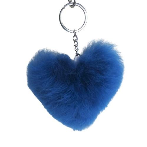 Load image into Gallery viewer, Alpaca Love Heart Shaped Fur Keychain
