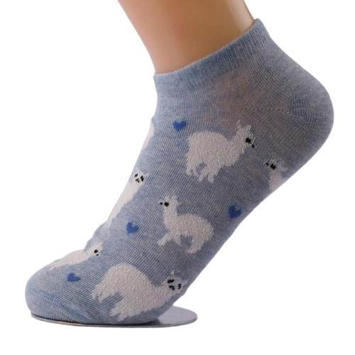 Load image into Gallery viewer, Alpaca Love No-Show Cotton Socks
