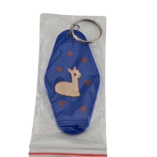 Load image into Gallery viewer, Alpaca Vintage Motel Keychain Souvenir
