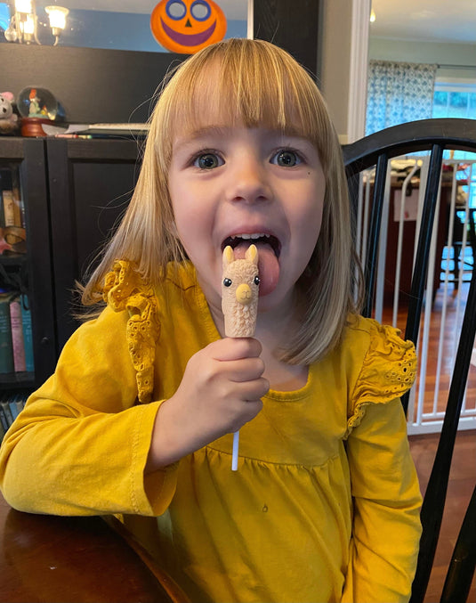 Alpaca Watching Lollipops