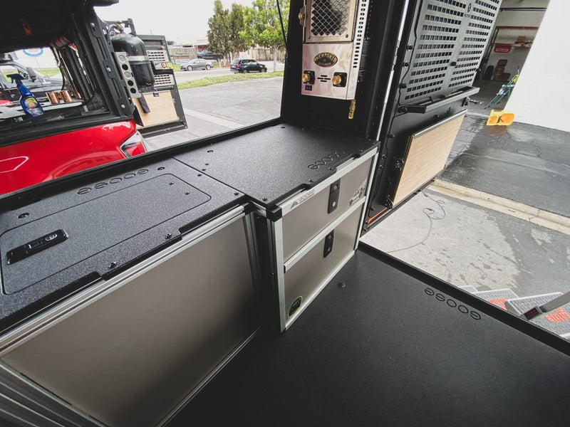 Load image into Gallery viewer, Alu-Cab Alu-Cabin Canopy Camper - Ram 2500 &amp; 3500 2009-Present 4th &amp; 5th Gen. - Rear Double Drawer Module
