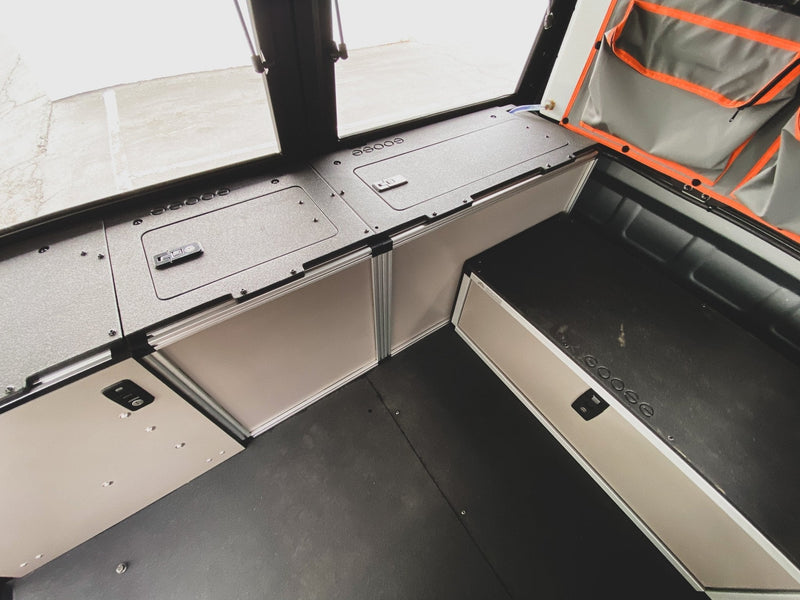 Load image into Gallery viewer, Alu-Cab Alu-Cabin Canopy Camper - Toyota Tundra 2022-Present 3rd Gen. - Front Utility Module - 6'5" Bed
