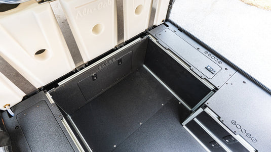 Alu-Cab Canopy Camper V2 - Toyota Tacoma 2005-2023 2nd & 3rd Gen. - Front Utility Module - 5' Bed