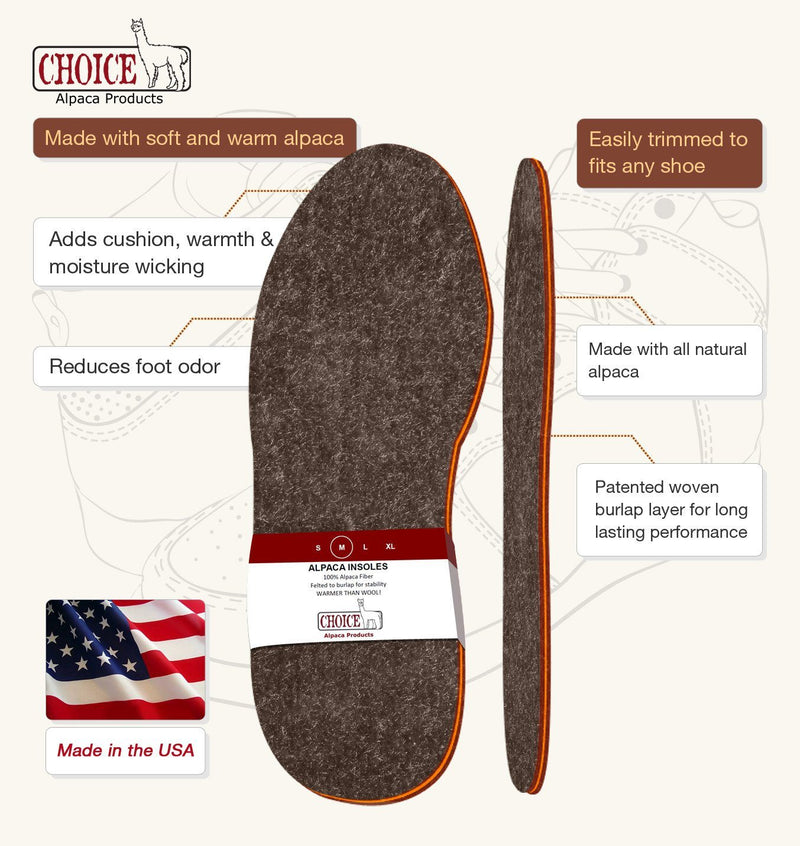 Load image into Gallery viewer, American Choice Alpaca Foot Warmers - Shoe Inserts - Insoles
