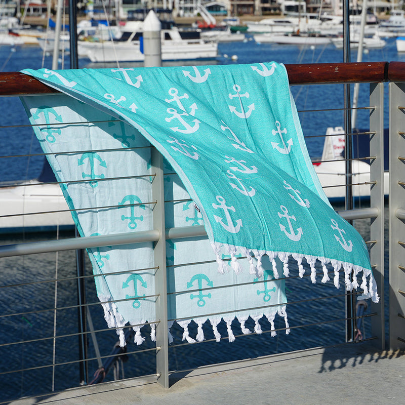 Load image into Gallery viewer, Anchor - Turkish Beach Towel
