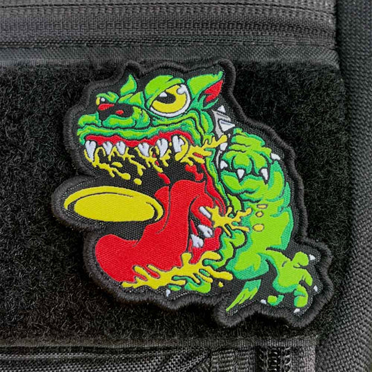 Angry Discin' Dog Disc Golf Patch - Hook And Loop