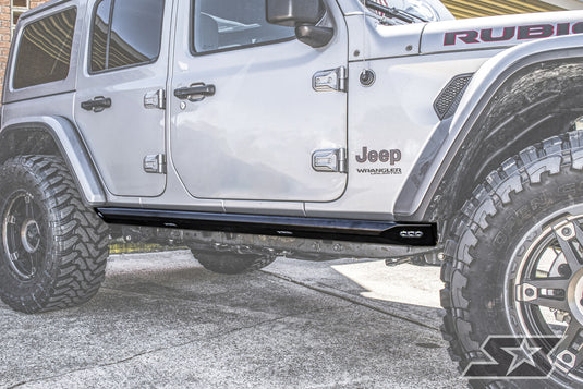 Jeep Wrangler JLU "Ambush Series" Side Steps / Rock Sliders w/ Integrated LED Rock Lights