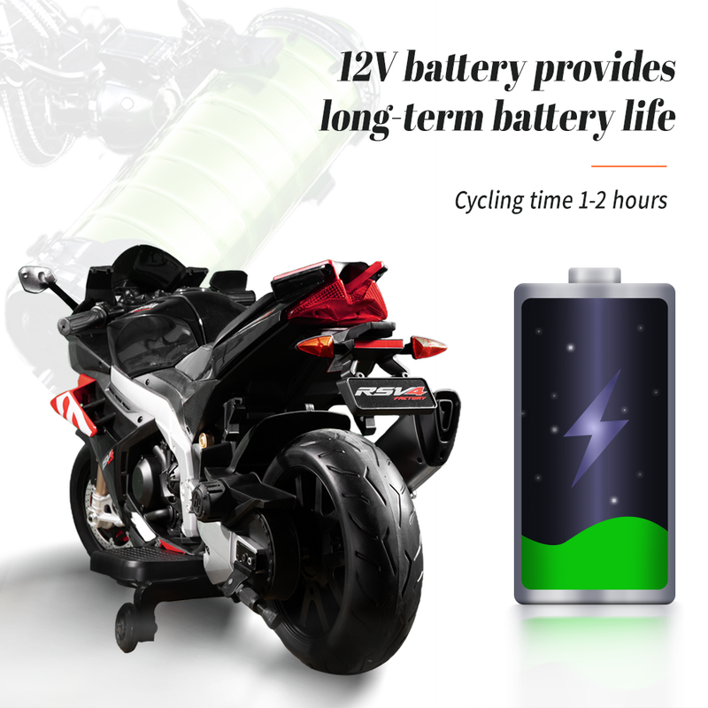 Load image into Gallery viewer, Aprilia 12V Electric Motorcycle for Kids - 2 Wheels, Ages 3-10
