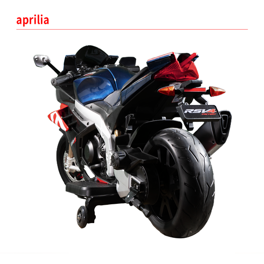 Aprilia 12V Electric Motorcycle for Kids - 2 Wheels, Ages 3-10