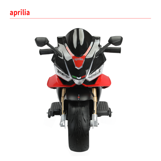 Aprilia 12V Electric Motorcycle for Kids - 2 Wheels, Ages 3-10