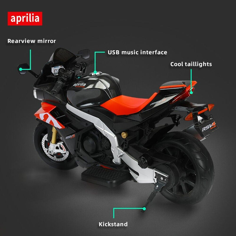 Load image into Gallery viewer, Aprilia 24V Kids Electric Motorbike with Dual 150W BLDC Motors - Speeds up to 12MPH
