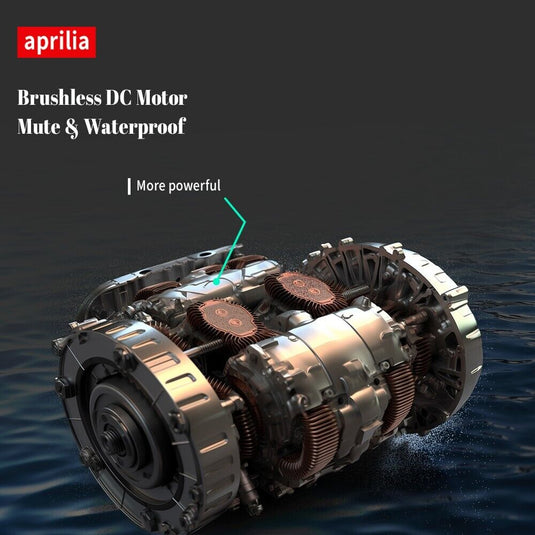 Aprilia 24V Kids Electric Motorbike with Dual 150W BLDC Motors - Speeds up to 12MPH