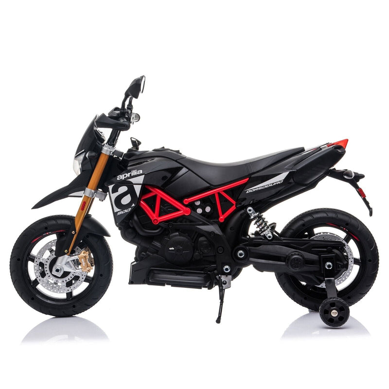 Load image into Gallery viewer, Aprilia Licensed Electric Kids Ride-On Motorcycle with Training Wheels - 12V Battery Powered

