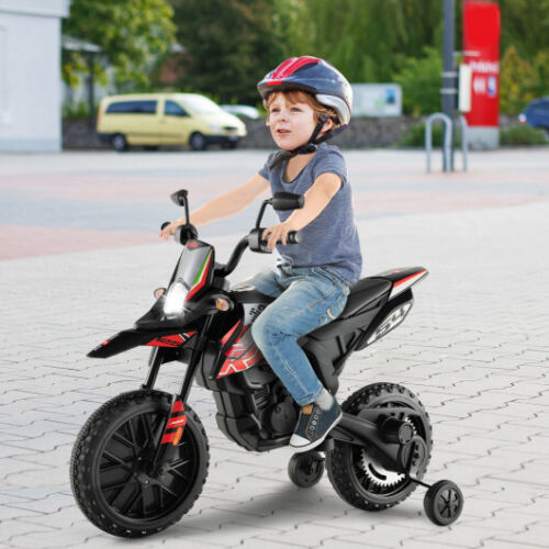 Load image into Gallery viewer, Aprilia Licensed Kids Ride On Motorcycle with 2 Training Wheels - Red, Built to Last
