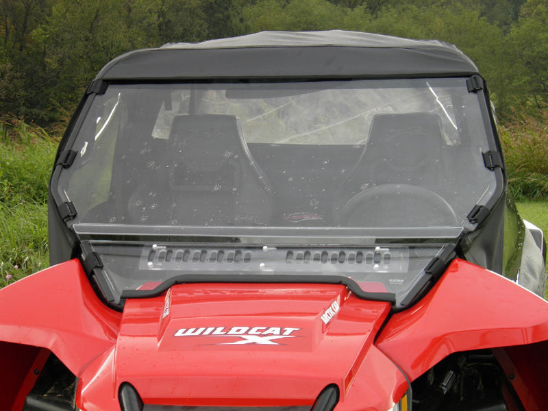 Load image into Gallery viewer, Arctic Cat Wildcat X 1000 - 2-Piece Scratch-Resistant Windshield w/Vent Option
