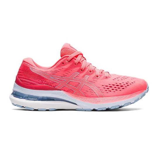 Women's Asics Gel-Kayano 28, Blazing Coral/Mist, 6 B Medium - Skoutley Outdoors LLC