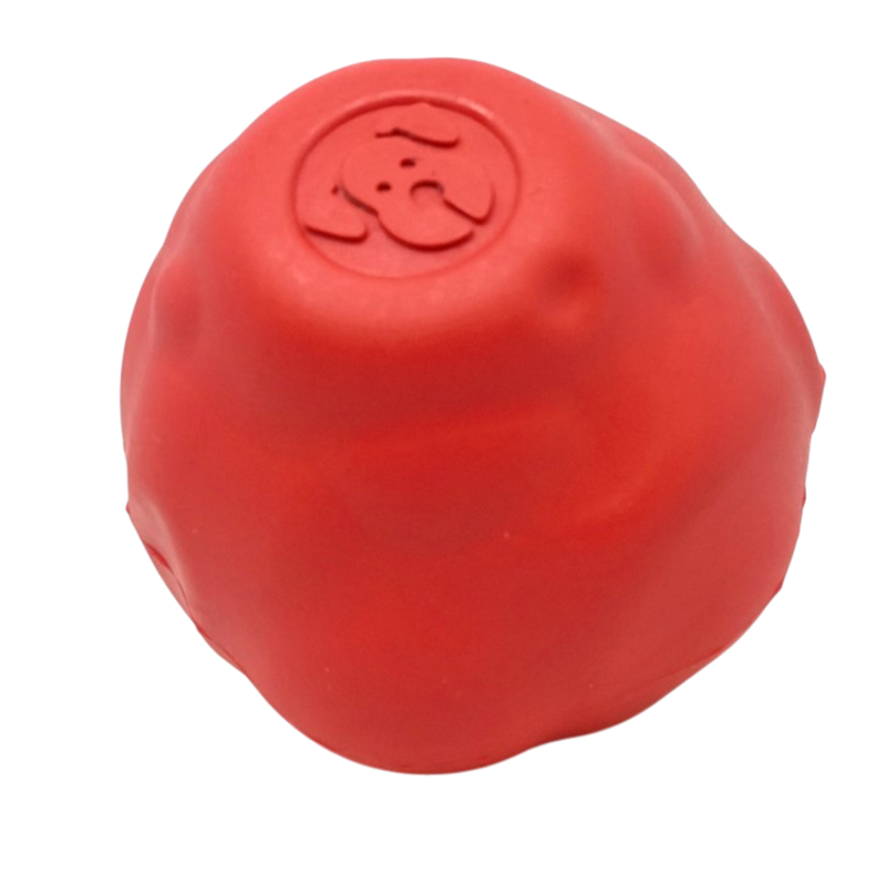 Load image into Gallery viewer, Asteroid Rubber Dog Chew Toy for Heavy Chewers | Red Retrieving Toy | USA Made
