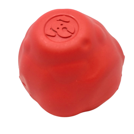 Asteroid Rubber Dog Chew Toy for Heavy Chewers | Red Retrieving Toy | USA Made