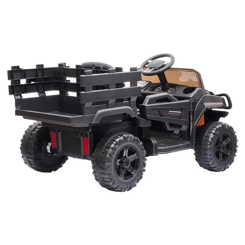 Load image into Gallery viewer, ASTM-Certified 12V Kids Ride On Tractor Truck with Battery, Lights, and Music - Black
