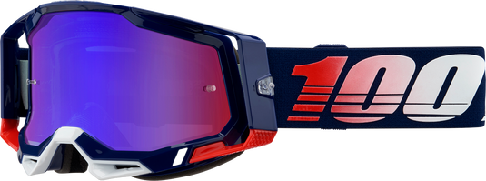 100% Racecraft 2 Goggles - Republic - Red/Blue Mirror 50010-00022