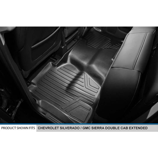 SMARTLINER Custom Fit Floor Liners For Double Cab 2019 Chevrolet Silverado 1500 LD (No OTH)